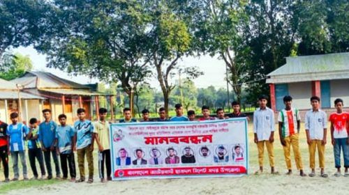 দেশের বিরুদ্ধে অপপ্রচারকারীদের বিরুদ্ধে সিলেটে ছাত্রদলের মানববন্ধন 21 photo - Bd Sylhet News